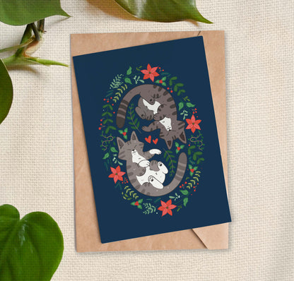 Holiday Cats Greeting Card