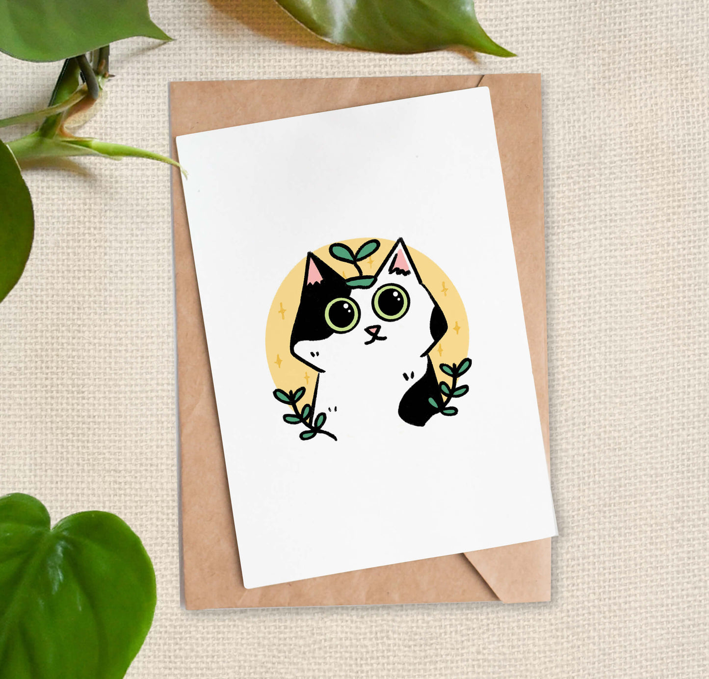 Petal Cat Greeting Card