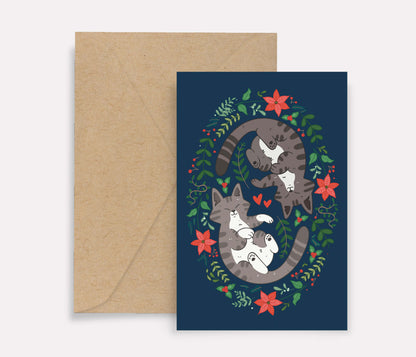 Holiday Cats Greeting Card