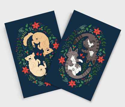Holiday Cats Greeting Card