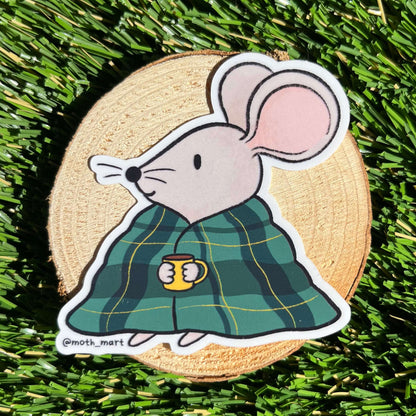 Cozy Winter Mouse Sticker