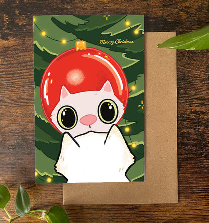 Ornament Cat - Meowy Christmas Greeting Card