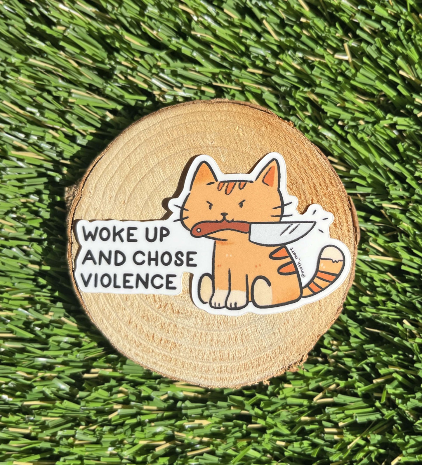 Chose Violence Cat or Dog Stickers
